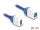 DELOCK Keystone Kabel Typ A Bu/Typ B Bu 90°gewinkelt blau