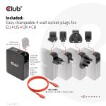 CLUB3D CAC-1917 Ladegerät für Mobilgeräte Universal Schwarz AC Schnellladung Drinnen