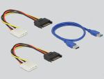 DELOCK Riser Karte PCI Express x1 > 4 x PCIe x16 60cm USB