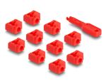 DELOCK RJ45 Port Blocker Set für RJ45 Buchse 10 Stück rot