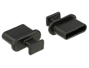 DeLOCK 64013 Steckdosensicherung USB Typ-C Schwarz 10 Stück(e)