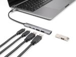 Delock 4 Port Slim USB Type-C HUB mit 1x USB 10 Gbps Typ-A