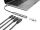 Delock 4 Port Slim USB Type-C HUB mit 1x USB 10 Gbps Typ-A