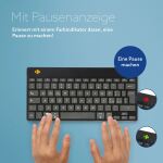 R-Go Tools Ergonomische Tastatur R-Go Compact Break, kompakte Tastatur mit Pausensoftware, QWERTY (IT), Bluetooth, Schwarz