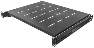 Intellinet 19" Ausziehbarer Fachboden, 1 HE, geeignet für Schränke mit 800 bis 1000 mm Tiefe, Ablagefläche 550 mm Tiefe, schwarz