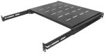 Intellinet 19" Ausziehbarer Fachboden, 1 HE, geeignet für Schränke mit 800 bis 1000 mm Tiefe, Ablagefläche 550 mm Tiefe, schwarz