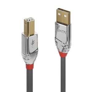 Lindy 36644 USB Kabel USB 2.0 5 m USB A USB B 0,48 Gbit/s Grau