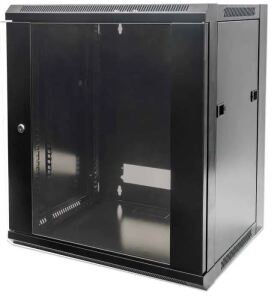 Intellinet 19" Wandverteiler, 15 HE, 770 (H) x 570 (B) x 600 (T) mm, Flatpack, schwarz