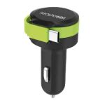 RealPower 257636 Ladegerät für Mobilgeräte Universal Schwarz, Grün Zigarettenanzünder Auto