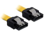 DELOCK SATA-Kabel SATA -> SATA St/St 0.20m gelb Clips