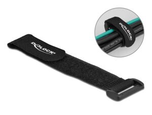 DELOCK Klett-KBI mit Schlaufe L 190 x B 25 mm 5 Stk schwarz