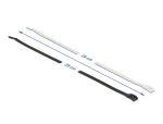 DELOCK Kabelbinder mit flachem Kopf L 280 x B 4,6 mm 100 Stk