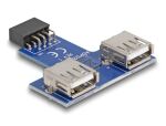 DELOCK USB Adapter Pinheader -> 2x A Bu/Bu nebeneinander