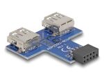 DELOCK USB Adapter Pinheader -> 2x A Bu/Bu nebeneinander