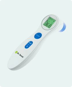 Dr. Senst DET-306 Fernabtastthermometer Blau, Weiß Stirn Tasten