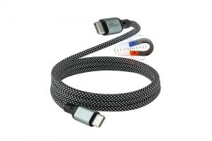 Good Connection Magnet. USB 4.0 3x2 USB-C Spiralk. schw. 1m