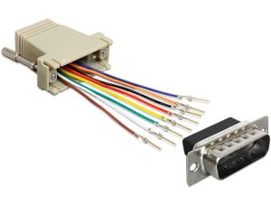 DELOCK Adapter D-Sub15 -> RJ45 St/Bu Montagesatz