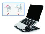 Conceptronic ERGO Laptop Cooling Stand Laptop-Ständer Schwarz 39,6 cm (15.6")