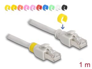 DELOCK NWK RJ45 Cat.6A S/FTP mit farbigen Clips 1 m