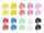 DELOCK NWK RJ45 Cat.6A S/FTP mit farbigen Clips 1 m