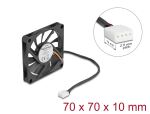 DELOCK Axiallüfter 12 V DC, 70 x 70 x 10 mm schwarz