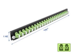 DELOCK 19 LWL Spleißbox 24 Port LC Duplex lindgrün