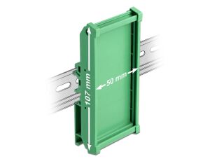 DELOCK Platinenhalterung (107 mm) für Hutschiene 5 cm lang
