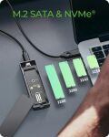 ICY BOX M.2 SATA/NVMe SSD Gehäuse mit USB 3.2 Gen 2 Type-C und RGB-Beleuchtung