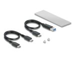 DeLOCK Externes Gehäuse für M.2 NVMe PCIe SSD mit SuperSpeed USB 10 Gbps (USB 3.2 Gen 2) USB Type-C Buchse