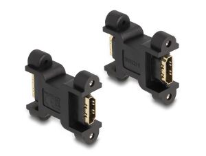 DELOCK Adapter HDMI Buchse zu Buchse mit Schraubanschluss