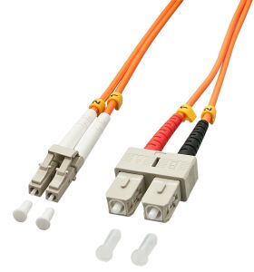 Lindy LC/SC 2m InfiniBand/Glasfaserkabel Mehrfarbig, Orange