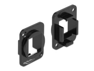 DELOCK Keystone Halterung 1 Port D-Type (XLR) sw Metall