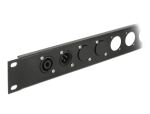 DELOCK Keystone Halterung 1 Port D-Type (XLR) sw Metall