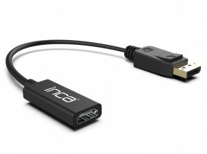 Inca IDTH-07 Videokabel-Adapter 0,2 m DisplayPort HDMI Typ A (Standard) Schwarz