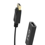Inca IDTH-07 Videokabel-Adapter 0,2 m DisplayPort HDMI Typ A (Standard) Schwarz