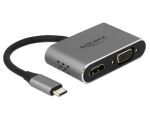 DELOCK Adapter USB-C > HDMIVGAUSB3.0PD 0.12m grau