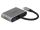 DELOCK Adapter USB-C > HDMI/VGA/USB3.0/PD 0.12m grau