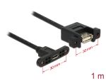 DELOCK USB Kabel A -> Micro-B Bu/Bu 1.00m Einbau