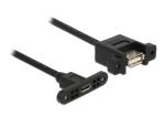 DELOCK USB Kabel A -> Micro-B Bu/Bu 1.00m Einbau