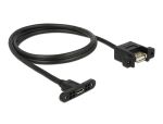 DELOCK USB Kabel A -> Micro-B Bu/Bu 1.00m Einbau