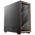 Antec FLUX SE Midi Tower Schwarz, Holz