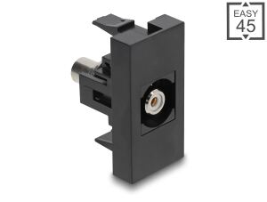 DELOCK Easy 45 Modul Cinch Buchse zu Cinch Buchse weiß / sch