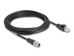DELOCK M12 Kabel X-kodiert 8 Pin St. zu St. PVC 5 m