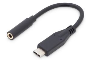 Digitus USB-C Audio Adapter / Konverter, USB-C/Stecker - 3.5mm Klinke/Buchse