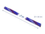 DELOCK Geflechtschlauch dehnbar 2 m x 38 mm blau-rot-weiß