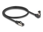 DeLOCK RJ45 Netzwerkkabel Cat.8.1 S/FTP 90° unten gewinkelt / gerade 0,5 m schwarz