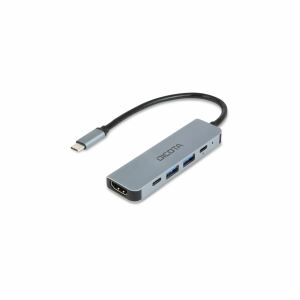 DICOTA D32060 laptop-dockingstation & portreplikator USB Typ-C Silber