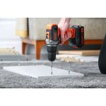 Black & Decker BCD003C2K-QW Bohrmaschine 1400 RPM Ohne Schlüssel Schwarz, Rot