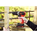 Black & Decker BCD003C2K-QW Bohrmaschine 1400 RPM Ohne Schlüssel Schwarz, Rot