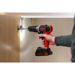 Black & Decker BCD003C2K-QW Bohrmaschine 1400 RPM Ohne Schlüssel Schwarz, Rot